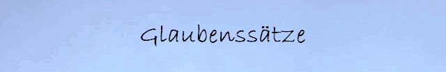 Glaubenss&auml;tze